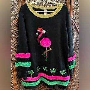Brand New 99 Jane Street Flamingo Holiday Ugly Christmas Sweater Size 2XL